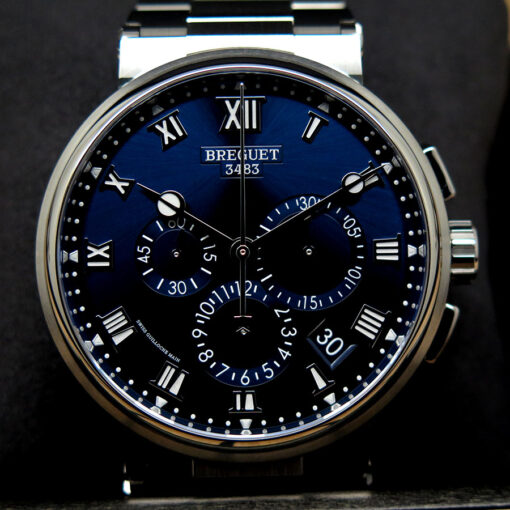 Breguet Marine Chronographe 5527TI Titanium with Blue Dial - Image 4