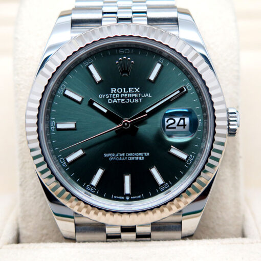 Rolex 126334 Datejust 41 with Mint Green Dial on Jubilee - Image 3