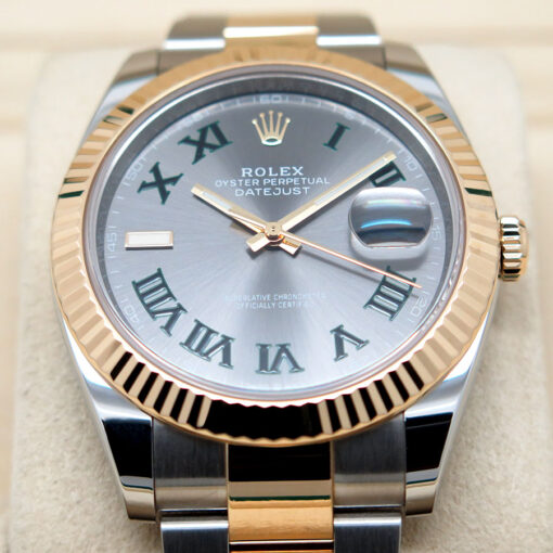 Rolex 126333 Datejust 41 18K/SS with Slate Roman Dial on Oyster - Image 3