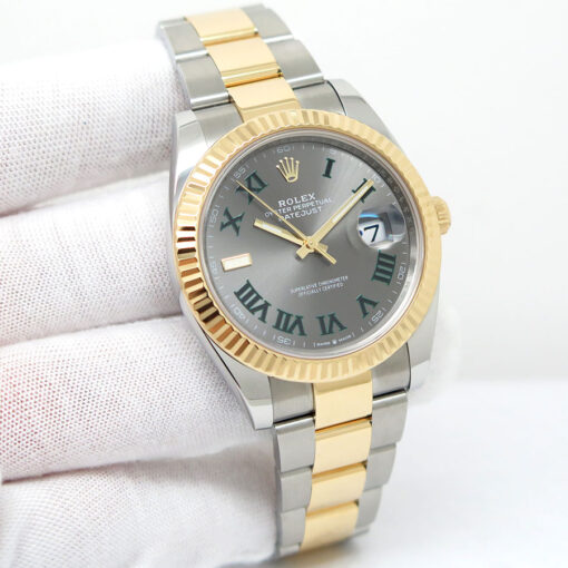 Rolex 126333 Datejust 41 18K/SS with Slate Roman Dial on Oyster