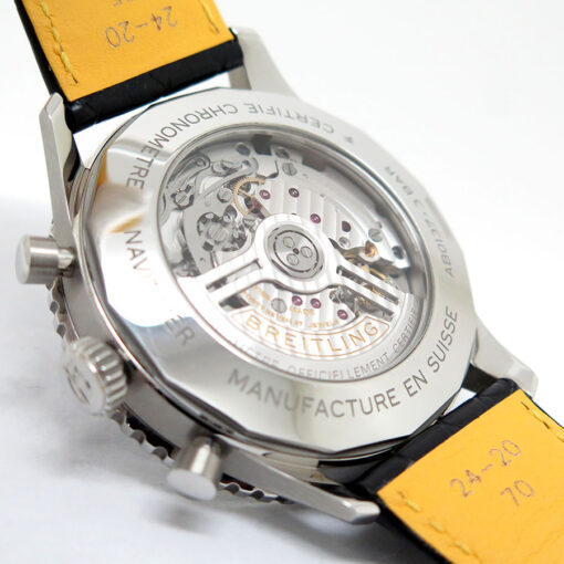 Breitling AB0137 Navitimer B01 Chronograph 46mm with Black Dial on Strap - Image 4