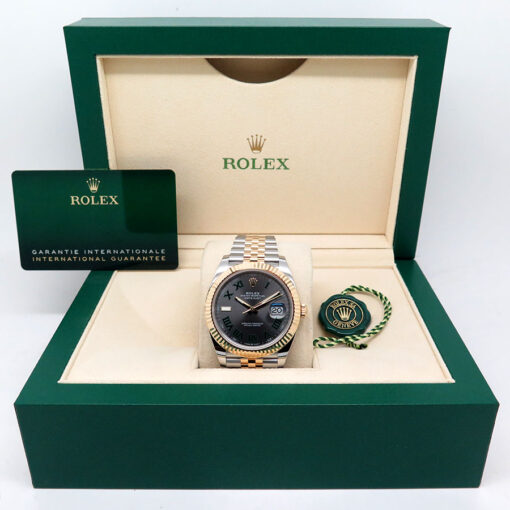Rolex 126333 Datejust 41 18K/SS with Slate Roman Dial on Jubilee - Image 2