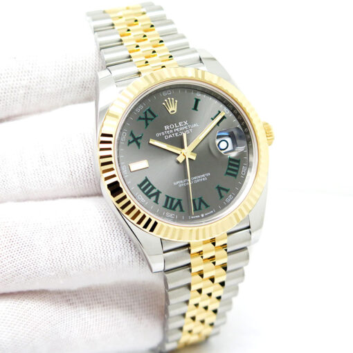 Rolex 126333 Datejust 41 18K/SS with Slate Roman Dial on Jubilee