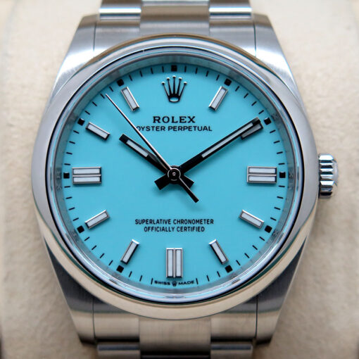 Rolex 126000 Oyster Perpetual with Turquoise Dial - Image 3