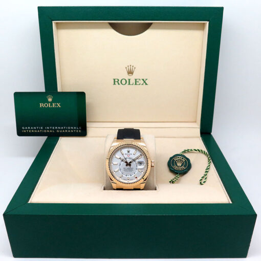 Rolex 336238 Skydweller 18K Yellow Gold with White Dial on Oysterflex - Image 2
