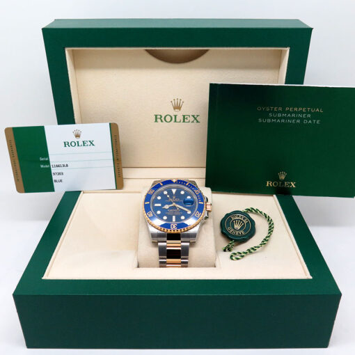 Rolex 116613LB Submariner 18K/SS Blue Dial - Image 2
