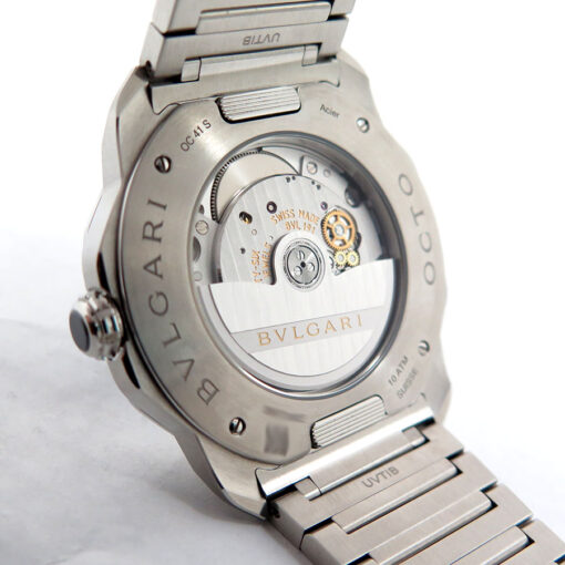 Bulgari 103739 Octo Roma Clous de Paris 41mm with Blue Dial - Image 4