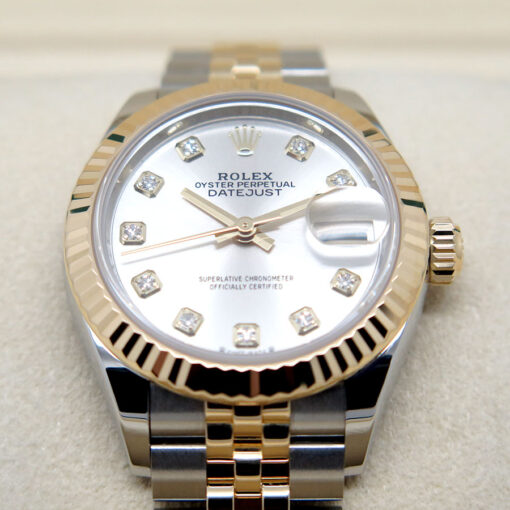 Rolex 279173 Datejust 18K/SS with Silver Diamond Dial on Jubilee - Image 3