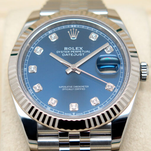 Rolex 126334 Datejust 41 with Blue Diamond Dial on Jubilee - Image 3