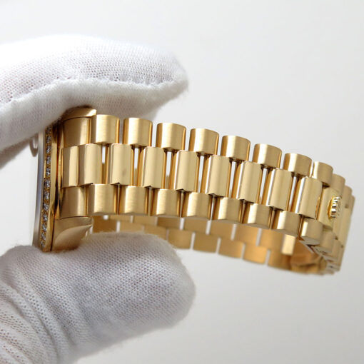 Rolex 18348 Day Date 18K Yellow Gold with Champagne Diamond Dial and Diamond Bezel - Image 14