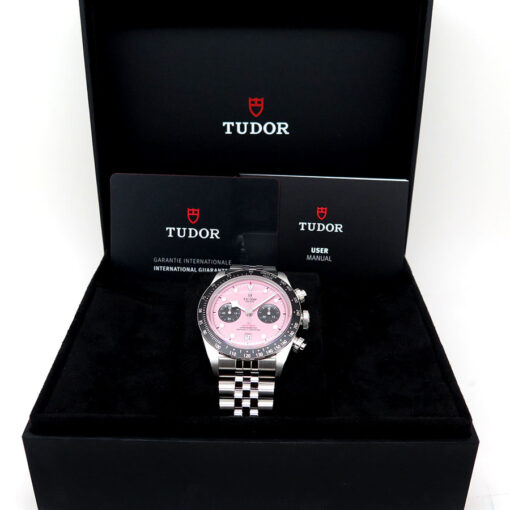 Alternative view of Tudor 79360N Black Bay Chronograph with Pink Dial
