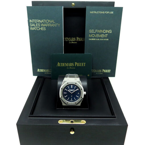 Audemars Piguet 15202ST Royal Oak "Jumbo" Ultra Thin with Blue Dial - Image 2