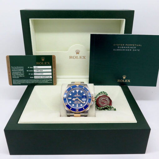 Rolex 116613LB Submariner 18K/SS Flat Blue Dial - Image 2