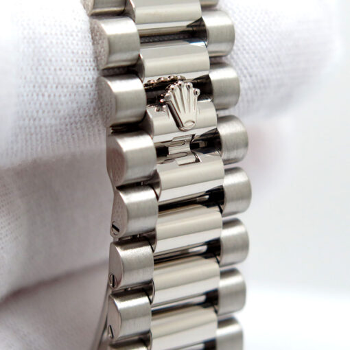 Rolex 228349RBR Day Date 40 18K White Gold with Pave Diamond Dial and Diamond Bezel - Image 7
