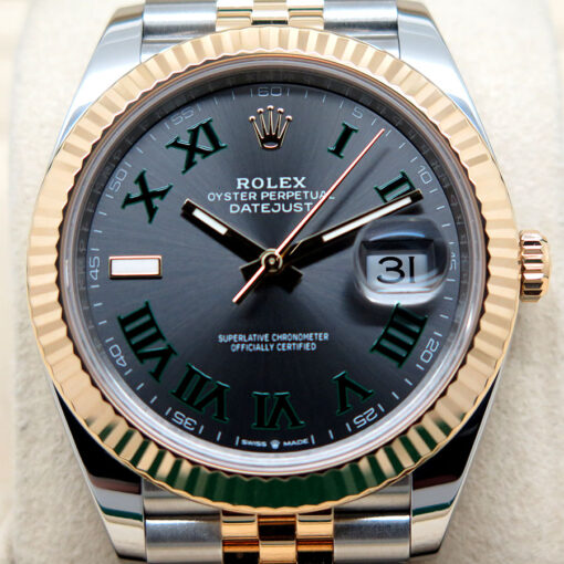 Rolex 126333 Datejust 41 18K/SS with Slate Roman Dial on Jubilee - Image 3