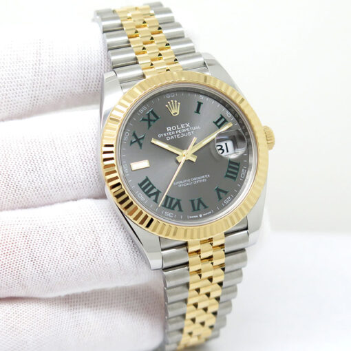 Rolex 126333 Datejust 41 18K/SS with Slate Roman Dial on Jubilee