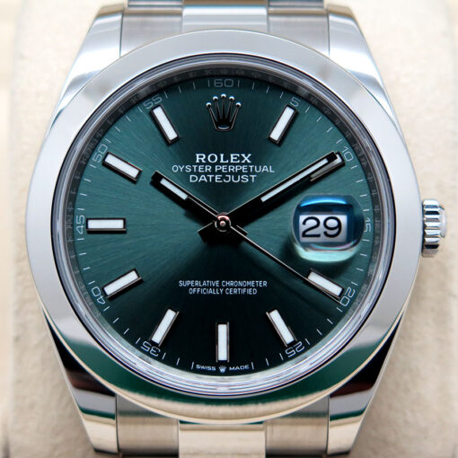 Rolex 126300 Datejust 41 with Mint Green Dial on Oyster - Image 3