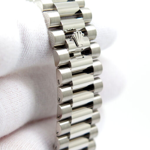 Rolex 228239 Day Date 18K White Gold with Olive Green Roman Dial - Image 7