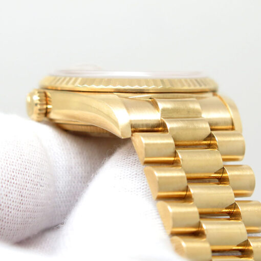 Rolex 18238 Day Date 18K Yellow Gold with Champagne Diamond String Ruby Dial - Image 8