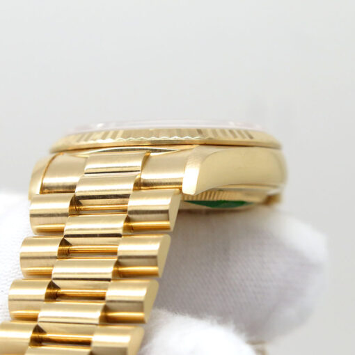 Rolex 18238 Day Date 18K Yellow Gold with Champagne Diamond String Ruby Dial - Image 7
