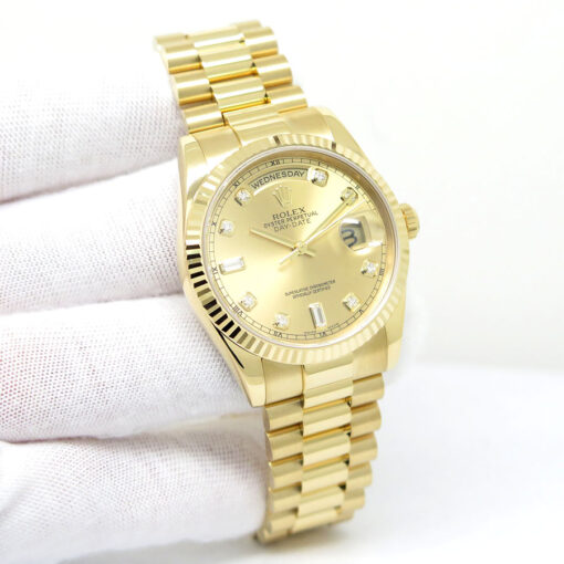 Rolex 118238 Day Date 18K Yellow Gold with Champagne Diamond Dial
