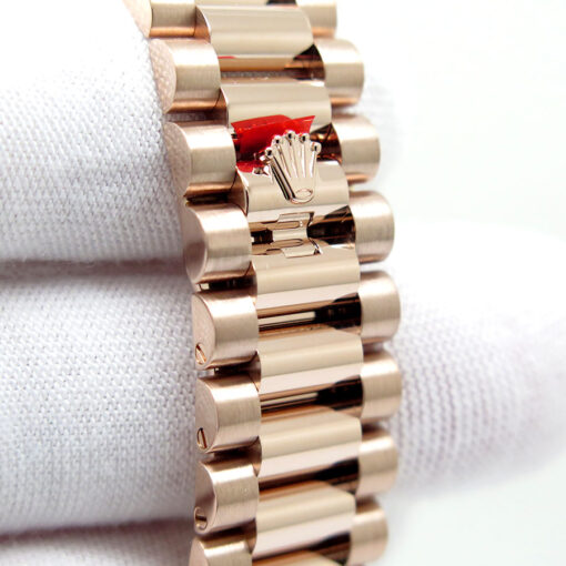 Rolex 128235 Day Date 18K Rose Gold with Brown Ombre Diamond Dial - Image 8