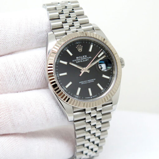 Rolex 126334 Datejust 41 with Black Stick Dial on Jubilee