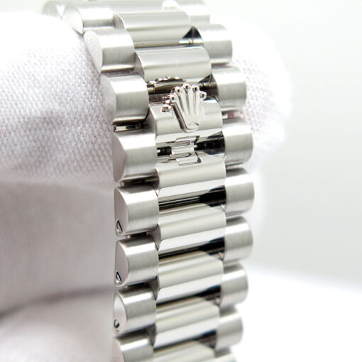 Rolex 228206 Day Date 40 Platinum with Ice Blue Diagonal Motif Dial - Image 7