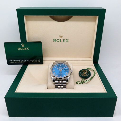 Rolex 126334 Datejust 41 with Blue Azzurro Dial on Jubilee - Image 2