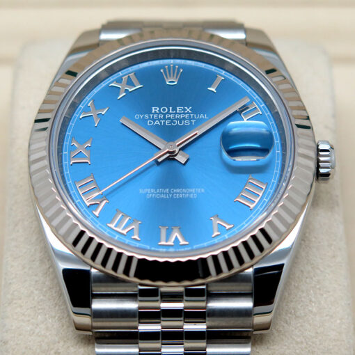 Rolex 126334 Datejust 41 with Blue Azzurro Dial on Jubilee - Image 3