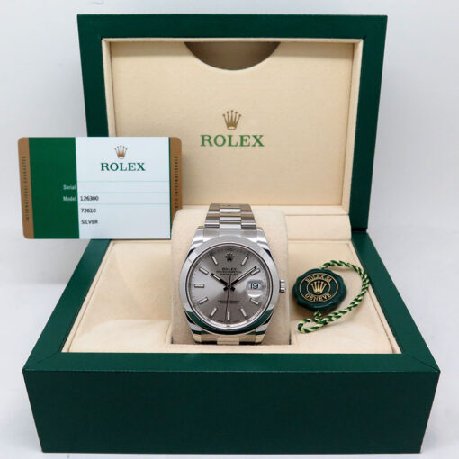 Rolex 126300 Datejust 41 with Silver Stick Dial on Jubilee - Image 2