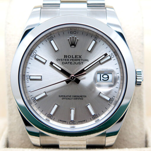 Rolex 126300 Datejust 41 with Silver Stick Dial on Jubilee - Image 3