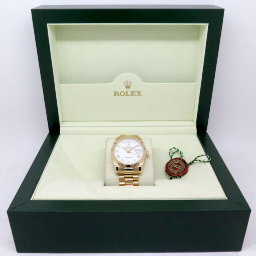 Rolex 118238 Day Date 18K Yellow Gold with White Roman Dial - Image 2