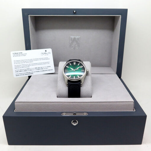 Alternative view of H. Moser & Cie 3201-1201 Pioneer Centre Seconds with Cosmic Green Dial