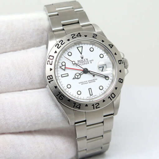 Rolex 16570 Explorer II with White Dial