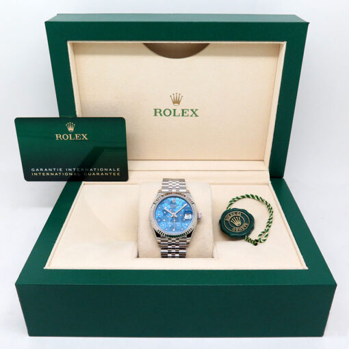 Rolex 278274 Datejust with Blue Floral Motif Diamond Dial on Jubilee - Image 2