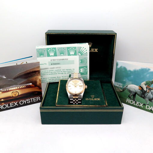Rolex 16013 Datejust 18K/SS with Champagne Stick Dial on Jubilee - Image 2