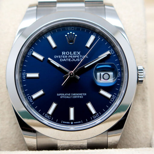 Rolex 126300 Datejust 41 with Blue Stick Dial on Oyster - Image 3