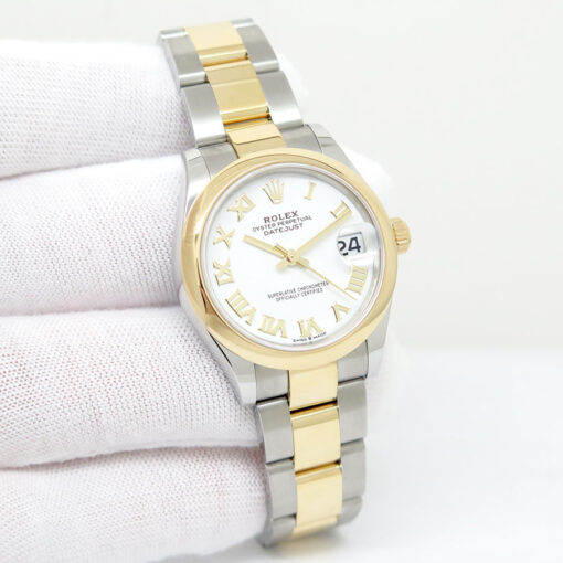 Rolex 278243 Datejust 18K/SS with White Roman Dial on Oyster