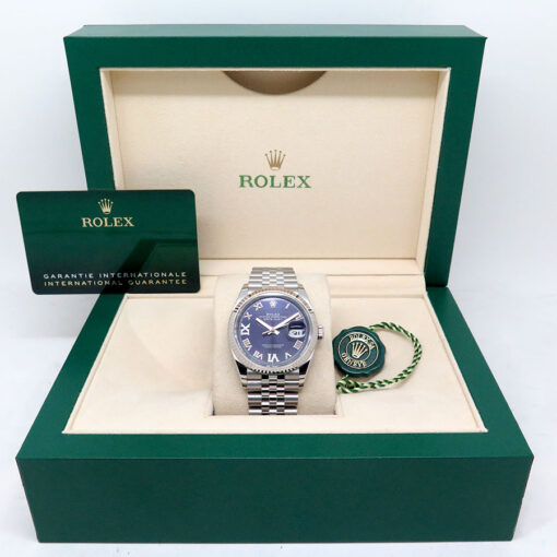 Rolex 126234 Datejust with Aubergine Roman Diamond “VI” and “IX” Dial on Jubilee - Image 2