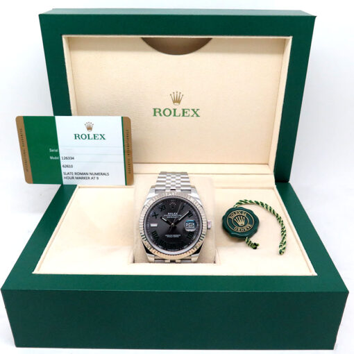 Rolex 126334 Datejust 41 with Slate Roman Dial on Jubilee - Image 2