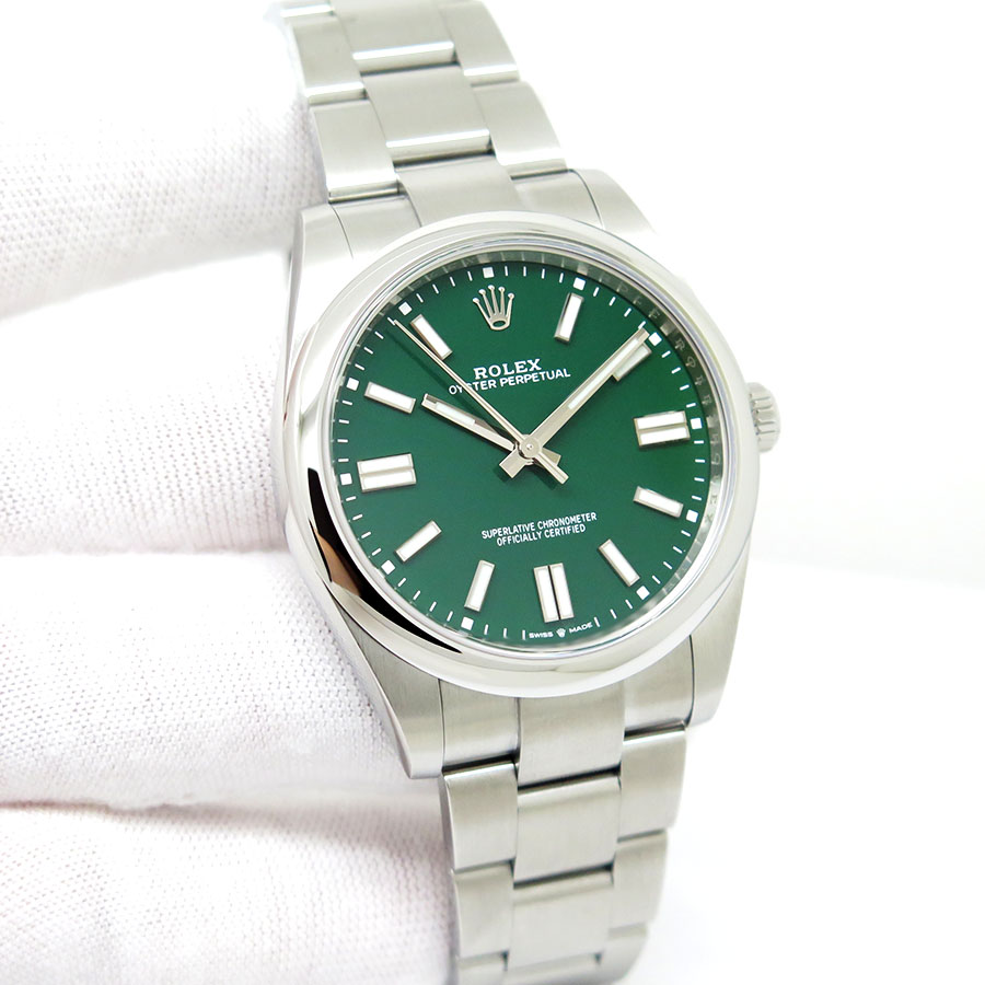 Rolex 124300 Oyster Perpetual 41 with Green Dial