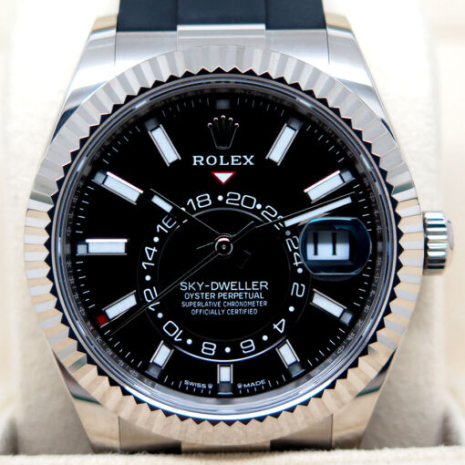 Rolex 336239 Skydweller 18K White Gold with Black Dial on Oysterflex - Image 3