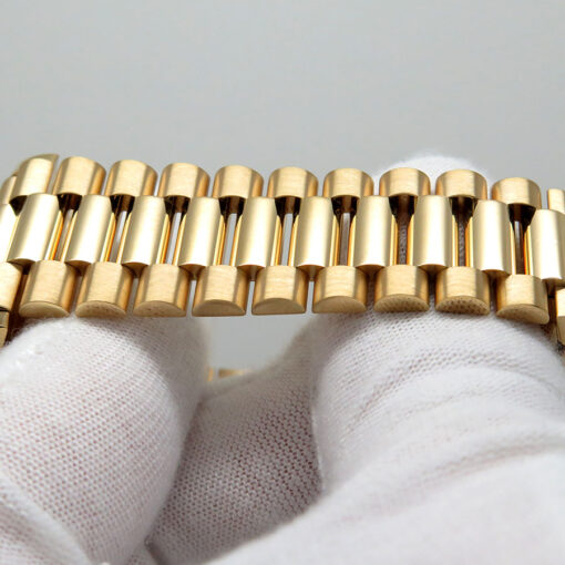 Rolex 128348RBR Day Date 18K Yellow Gold with Green Ombre Diamond Dial/Bezel - Image 9