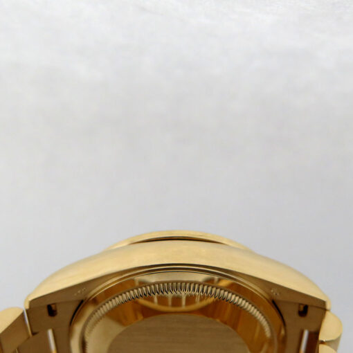 Rolex 128348RBR Day Date 18K Yellow Gold with Green Ombre Diamond Dial/Bezel - Image 6