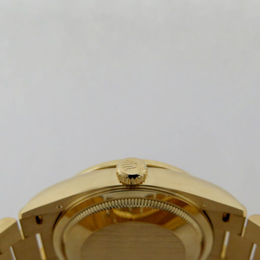 Rolex 128348RBR Day Date 18K Yellow Gold with Green Ombre Diamond Dial/Bezel - Image 5