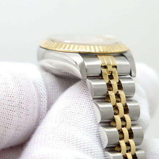 Rolex 69173 Datejust 18K/SS with Champagne Rolex Motif Diamond Dial on Jubilee - Image 10