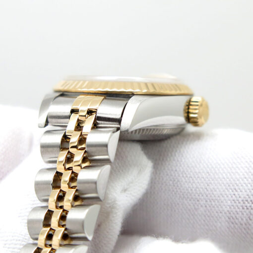 Rolex 69173 Datejust 18K/SS with Champagne Rolex Motif Diamond Dial on Jubilee - Image 9