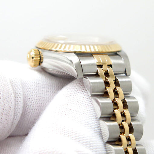 Rolex 69173 Datejust 18K/SS with Champagne Rolex Motif Diamond Dial on Jubilee - Image 8