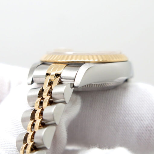 Rolex 69173 Datejust 18K/SS with Champagne Rolex Motif Diamond Dial on Jubilee - Image 7